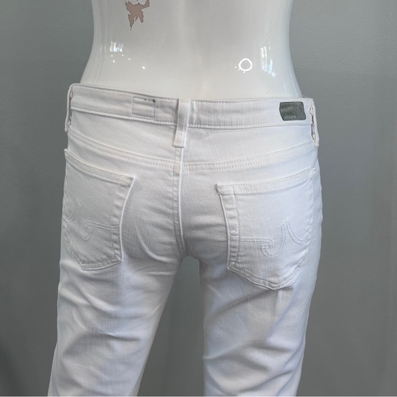 AG Ballad Slim Boot 31” Mid Rise White Jeans - Picture 6 of 15